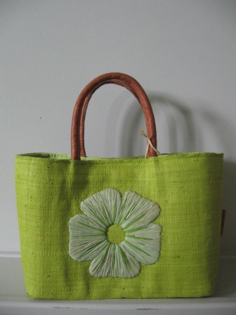 sac à main fleur vert
